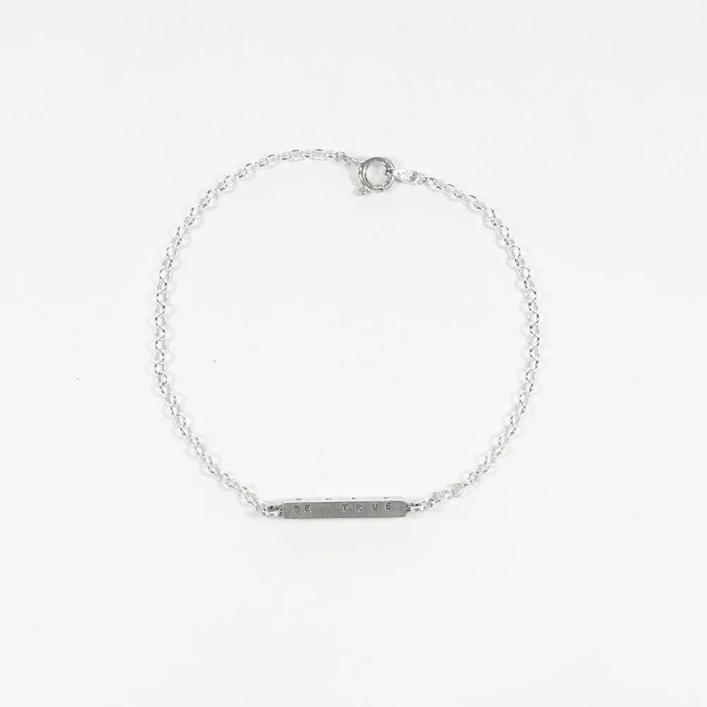 Small Letter Pressed Bar Bracelet