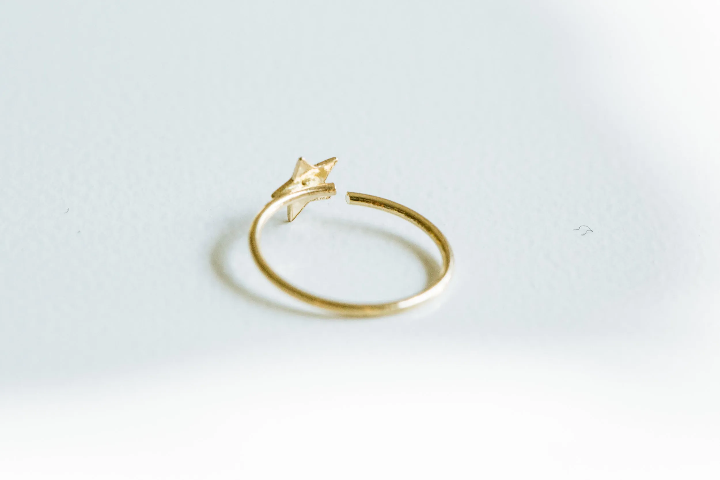 Star Cartilage Helix Hoop Ring Piercing Earring-14K Solid Gold Jewelry