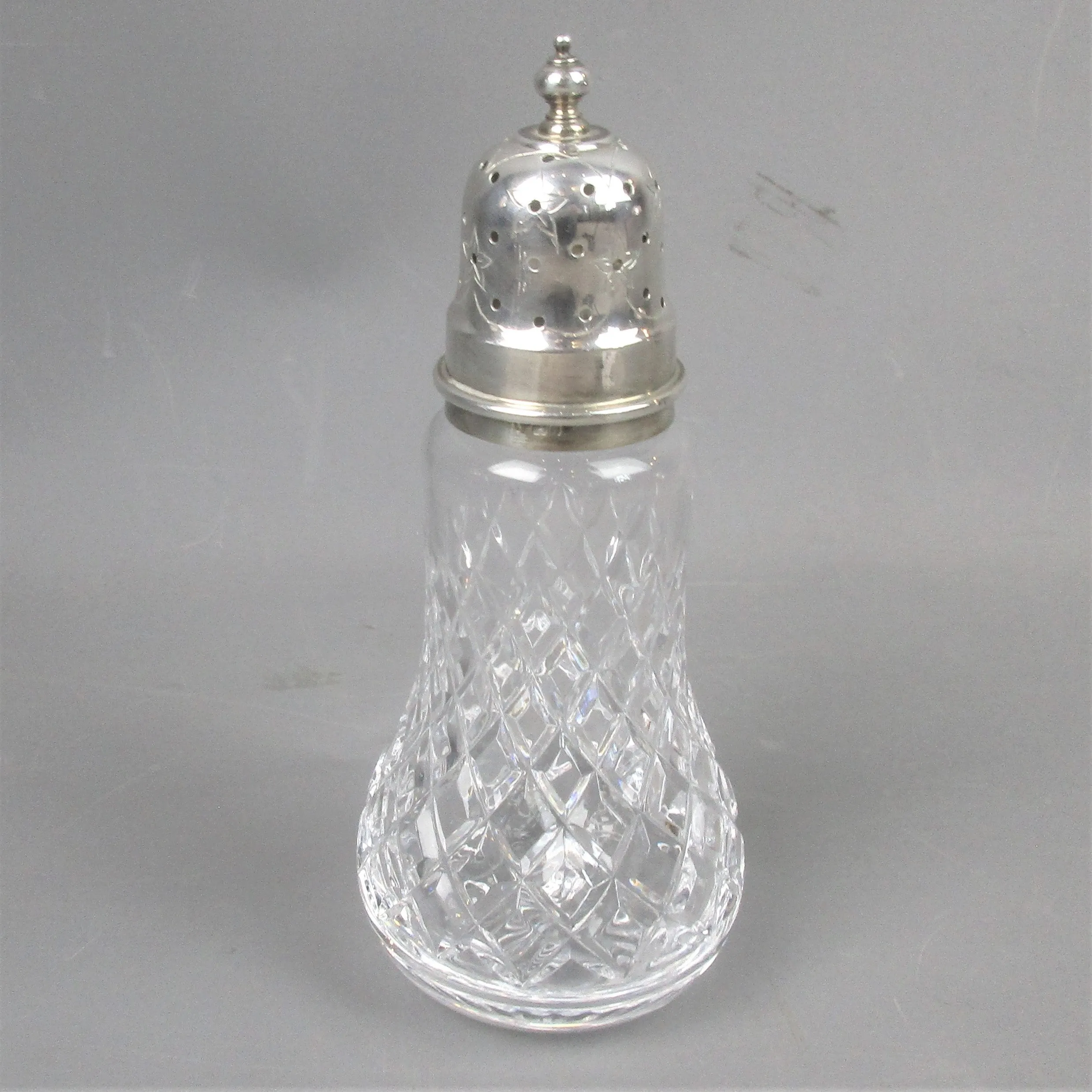 Sterling Silver & Cut Glass Sugar Sifter Vintage 1980 Birmingham