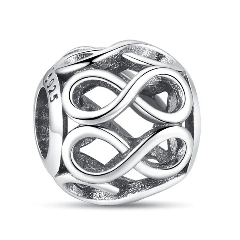 Sterling Silver Forever Infinite Series Hollow Beads