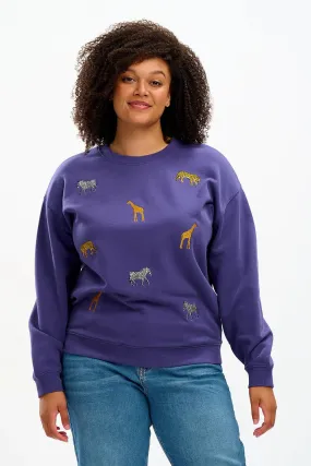 Sugarhill - Noah Sweatshirt -  Navy Embroidered Safari