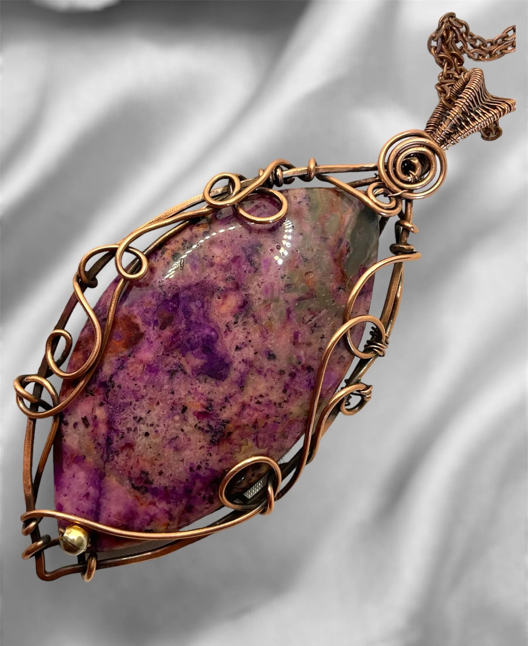 Sugilite Wire Wrapped Pendant