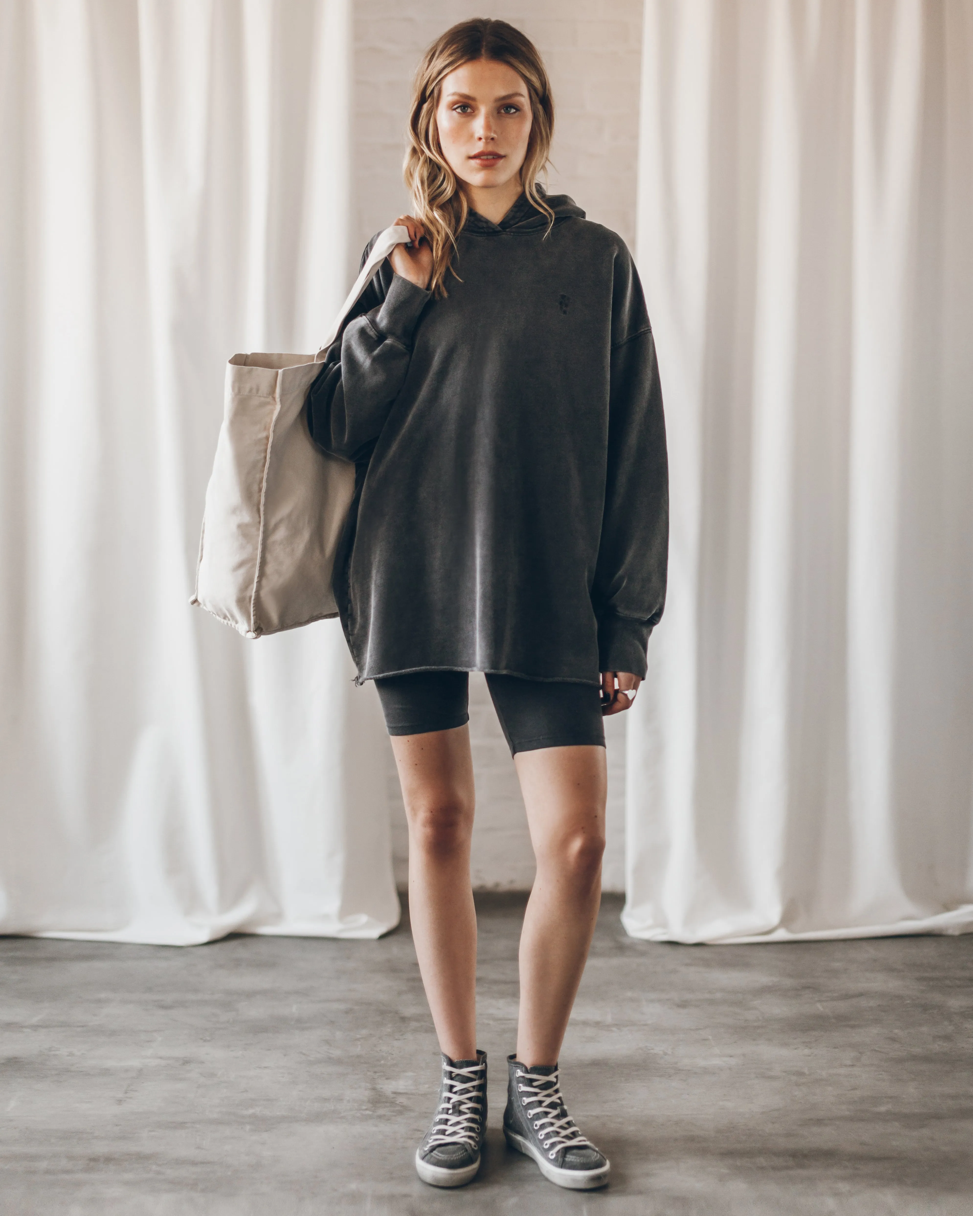 The Grey Faded Long Base Hoodie