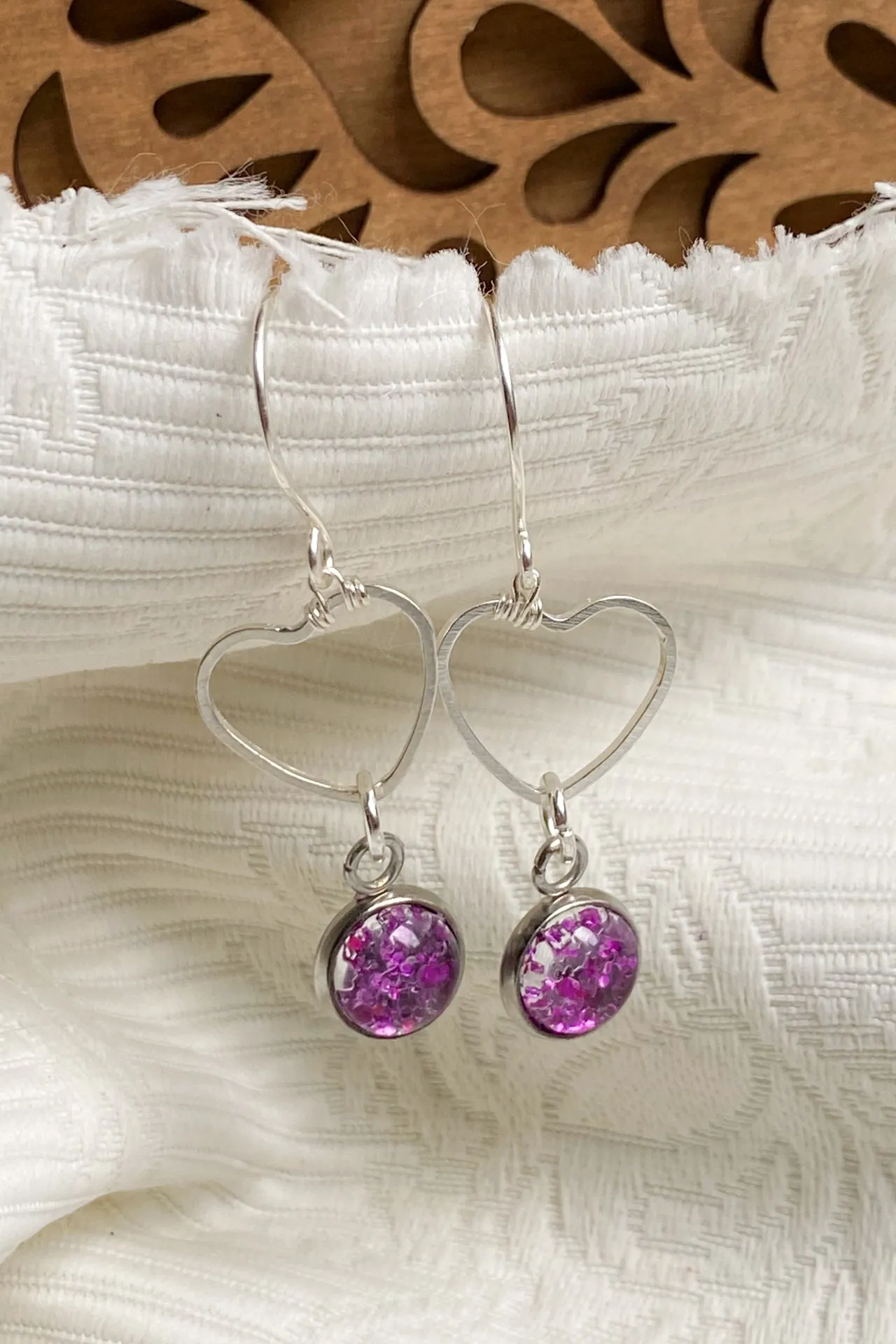 The Love Earrings. Sterling silver hooks - Glitter4Good