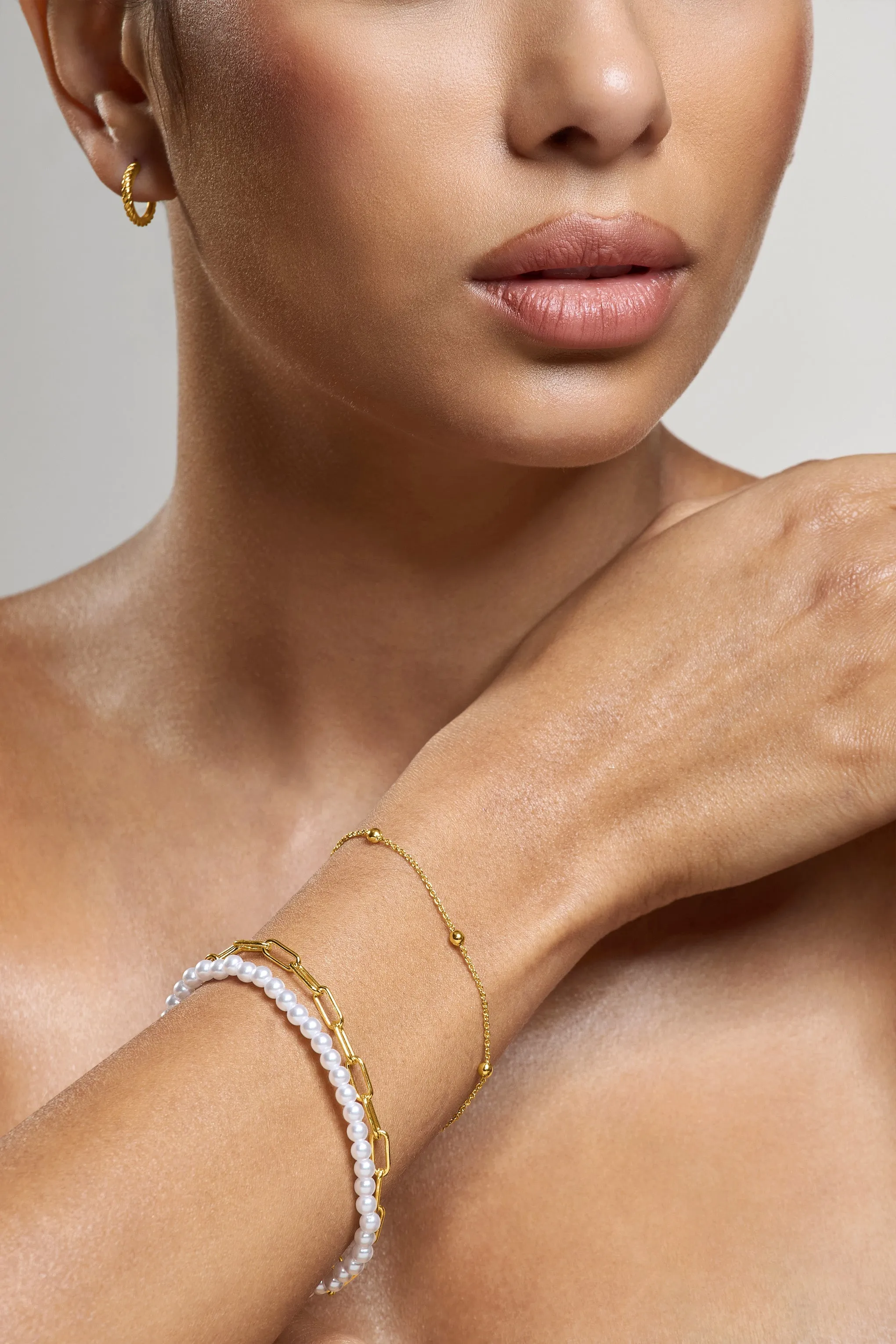 Three Wishes | Gold Pearl Bracelet Set