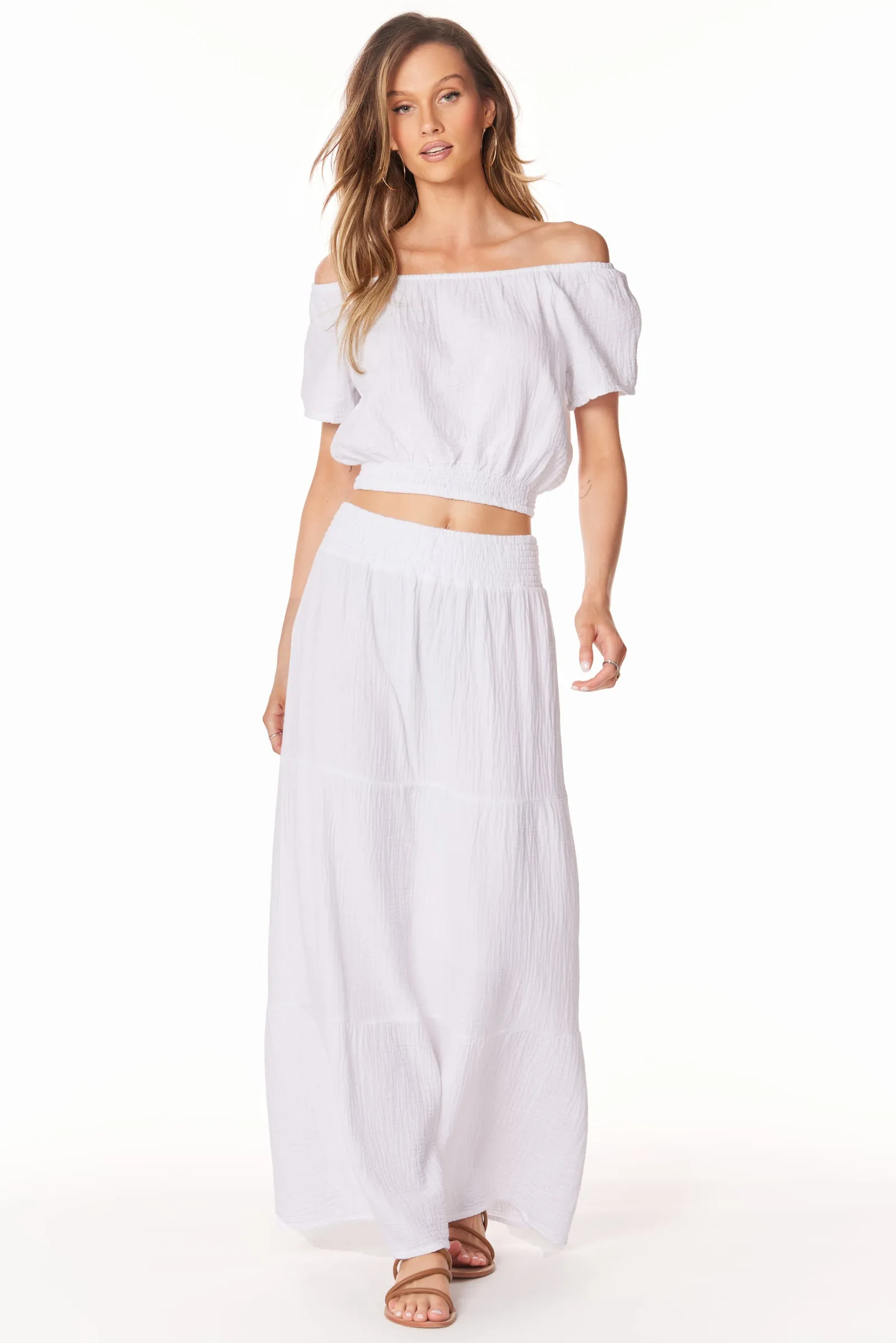 TIERED MAXI SKIRT