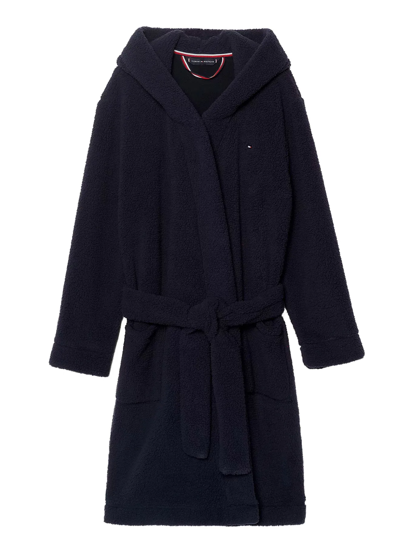 Tommy Hilfiger Kids Monotype Sherpa Fleece Hooded Bathrobe