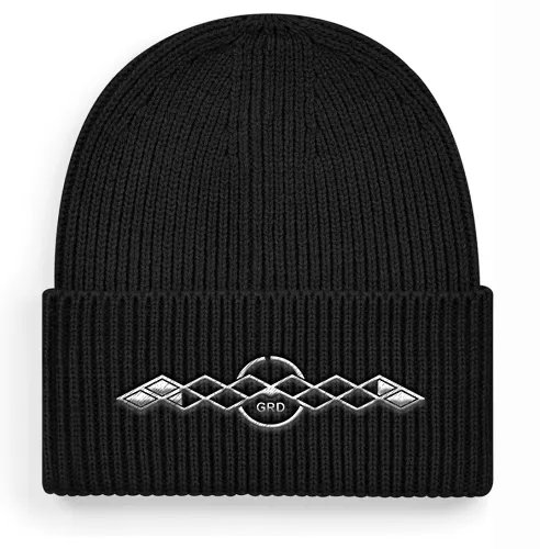 UNDER NIGHT IN-BIRTH - 'GRD' Embroidered Beanie - Black