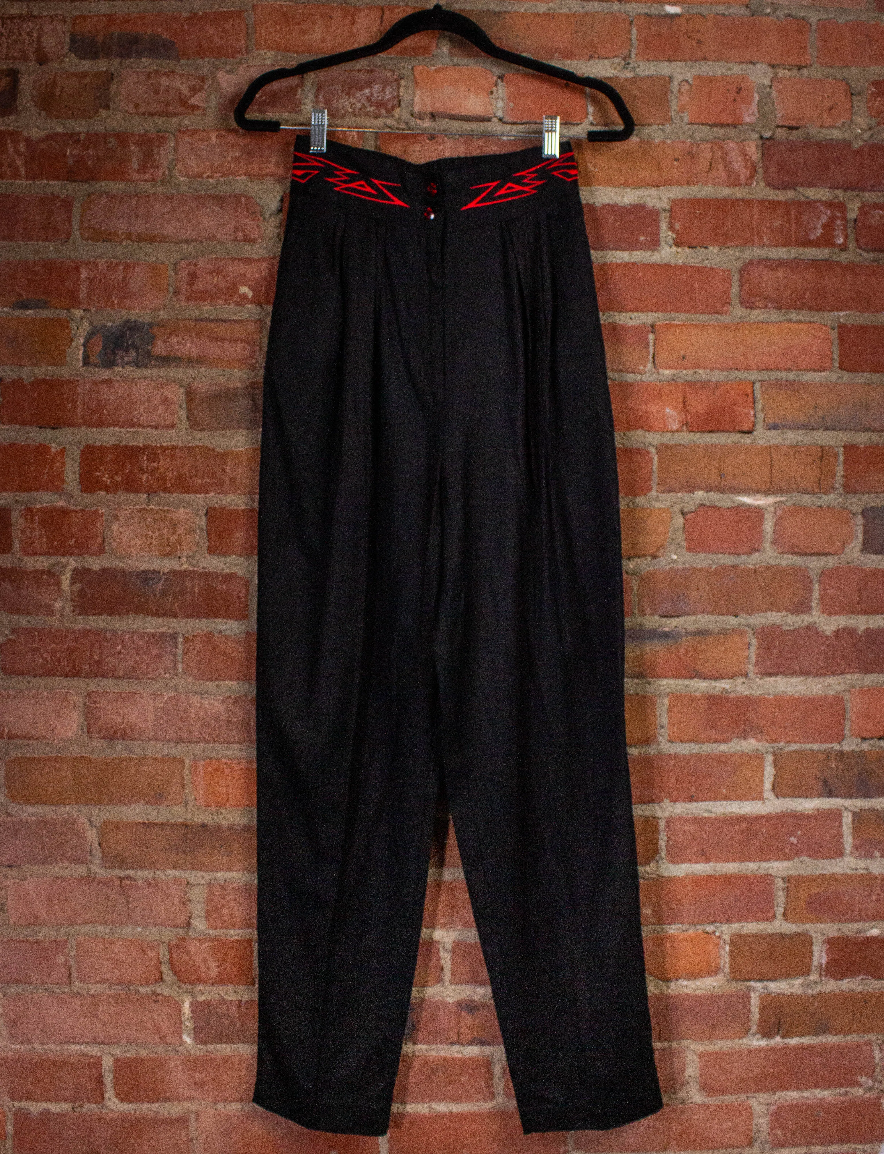 Vintage Cache 3 Piece Red and Black Set 80s