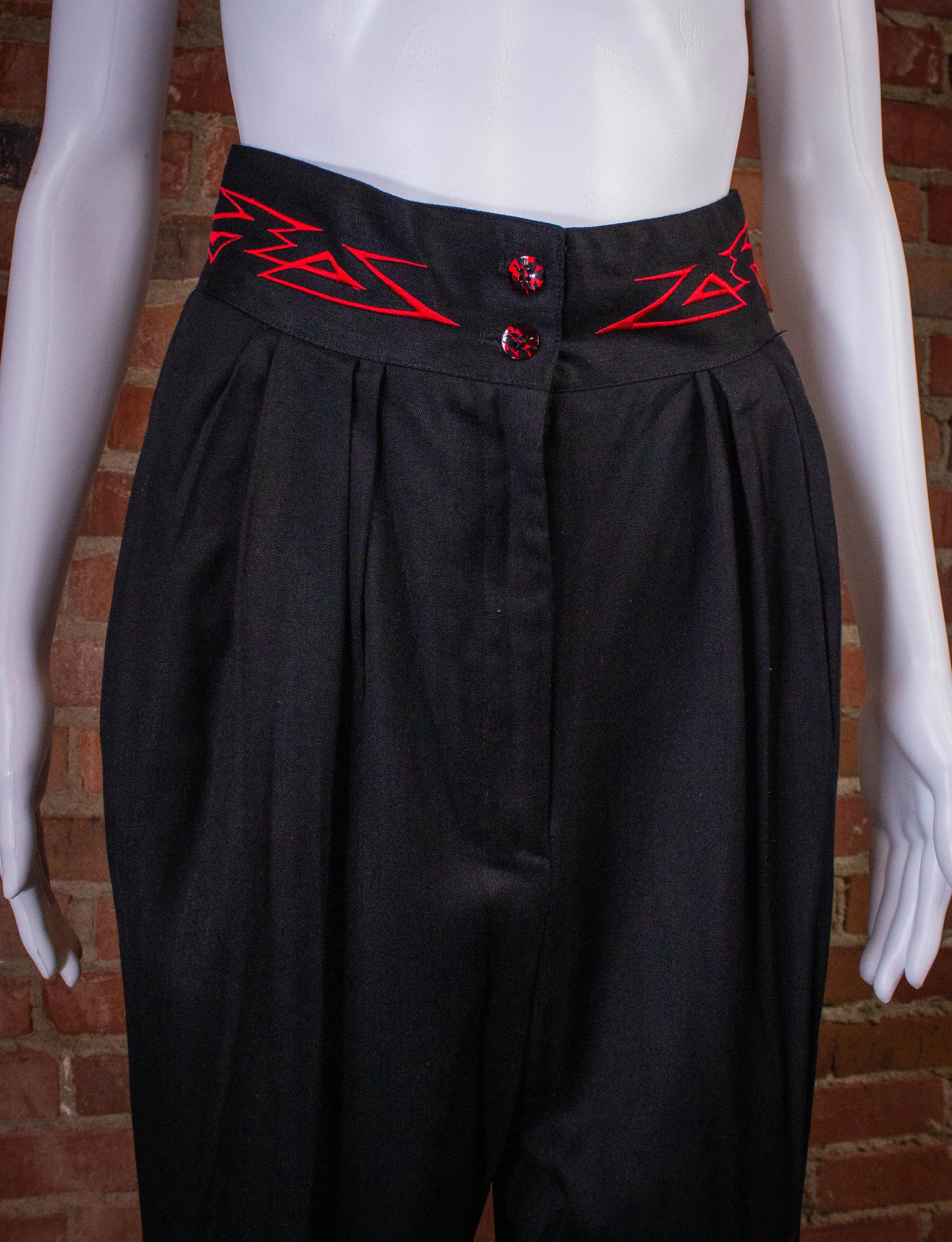 Vintage Cache 3 Piece Red and Black Set 80s