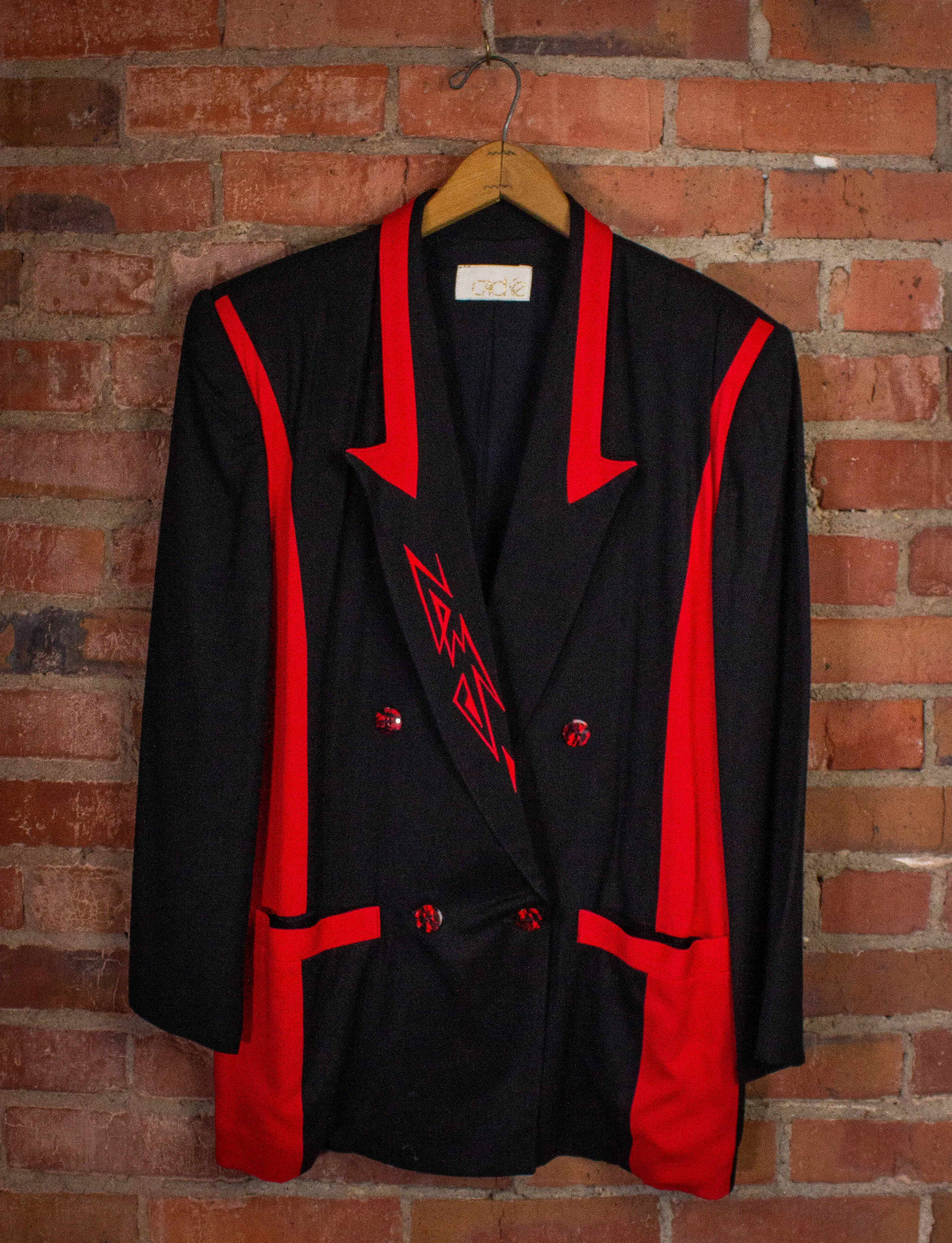 Vintage Cache 3 Piece Red and Black Set 80s