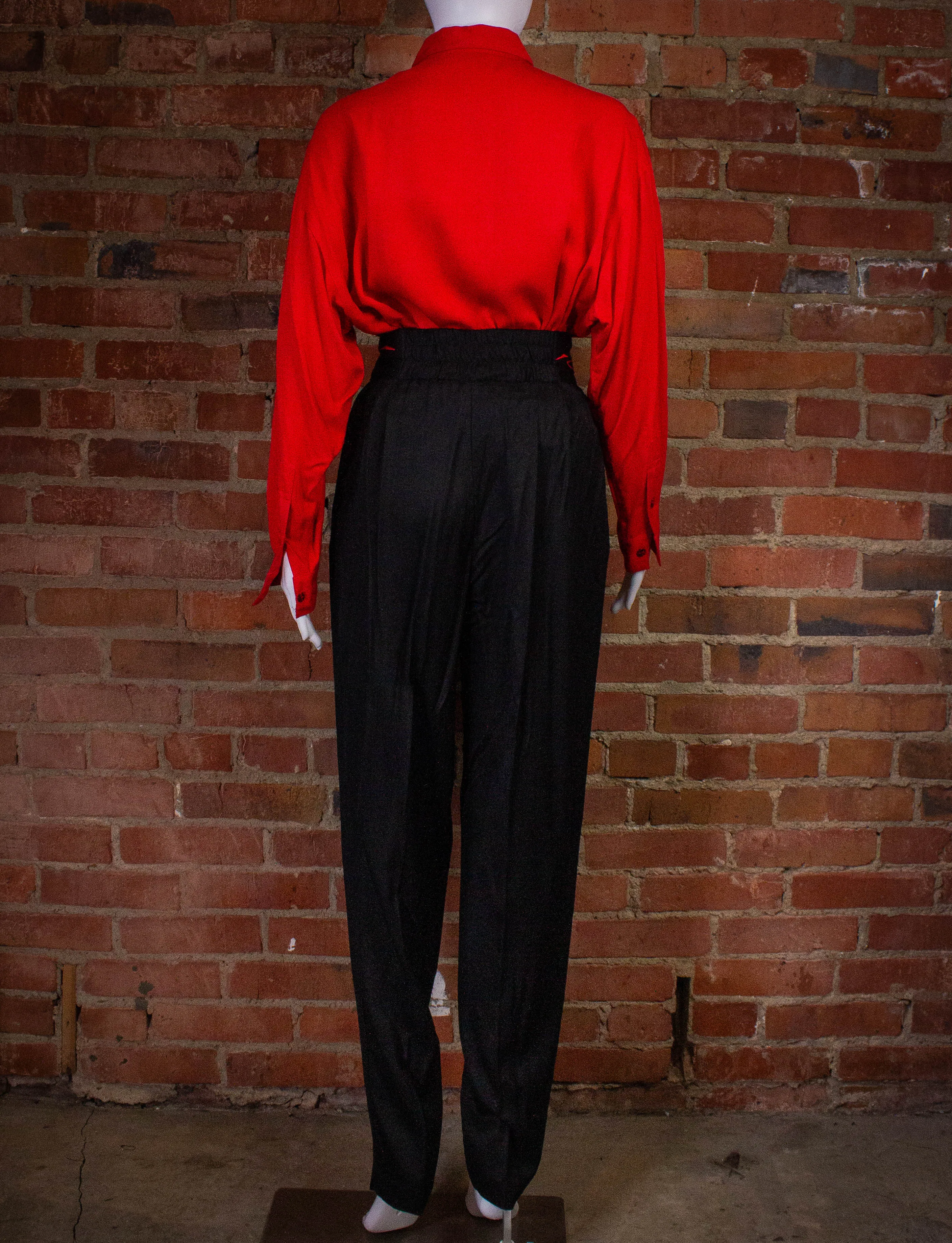 Vintage Cache 3 Piece Red and Black Set 80s