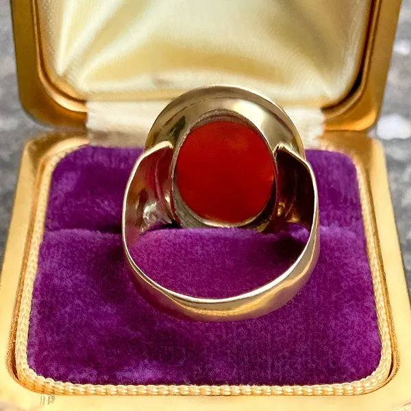 Vintage Carnelian Intaglio Ring