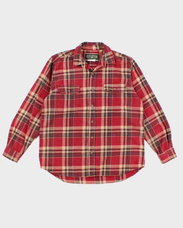 Vintage Men's Red Field & Stream Flannel Shirt - XL