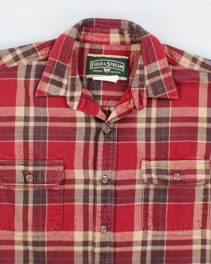 Vintage Men's Red Field & Stream Flannel Shirt - XL