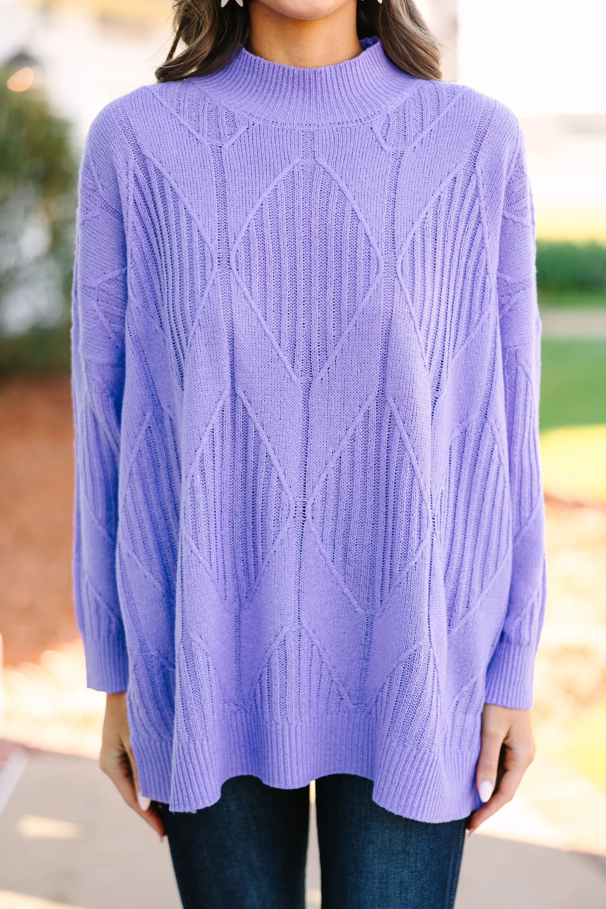 Walk The Walk Lavender Purple Sweater