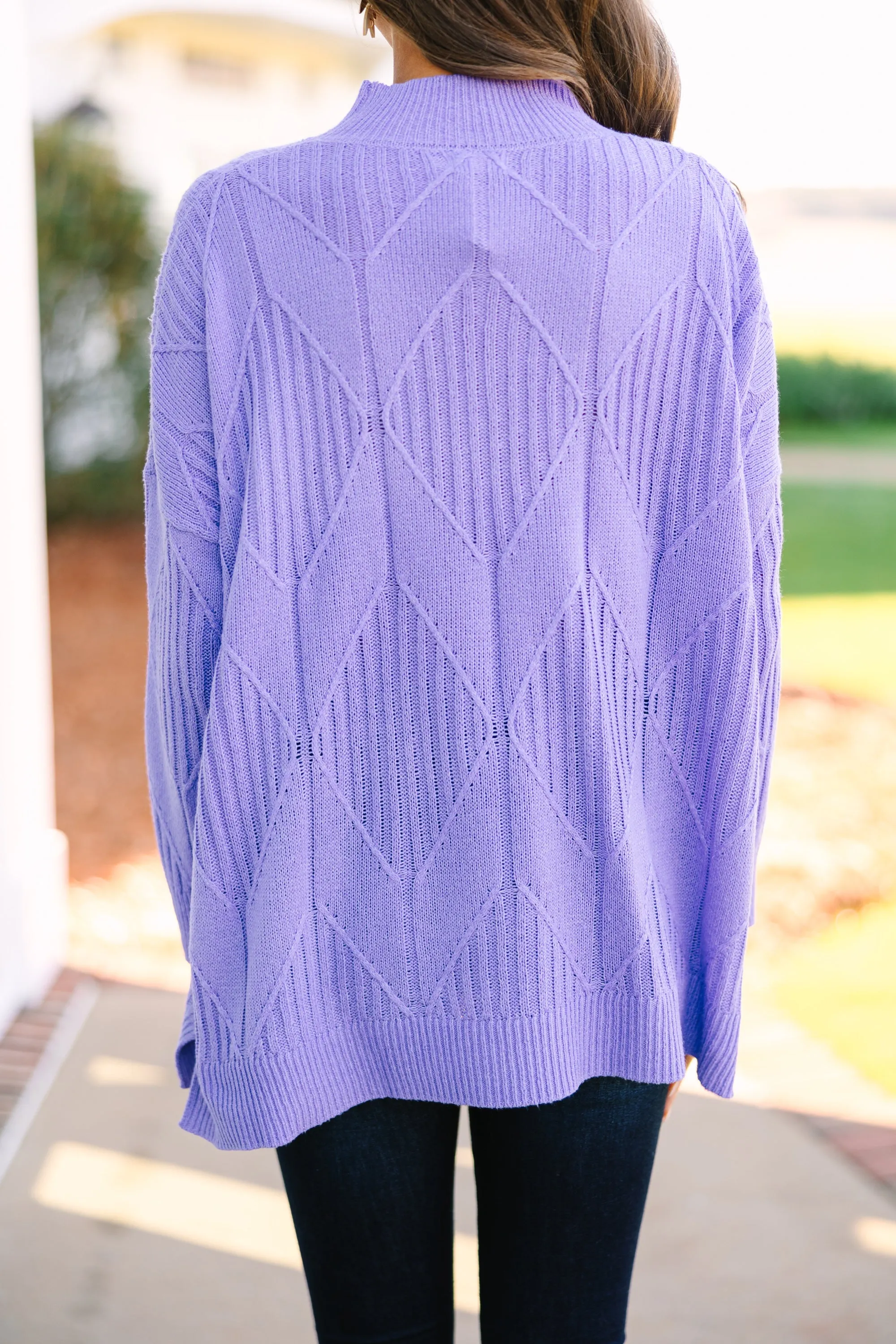 Walk The Walk Lavender Purple Sweater