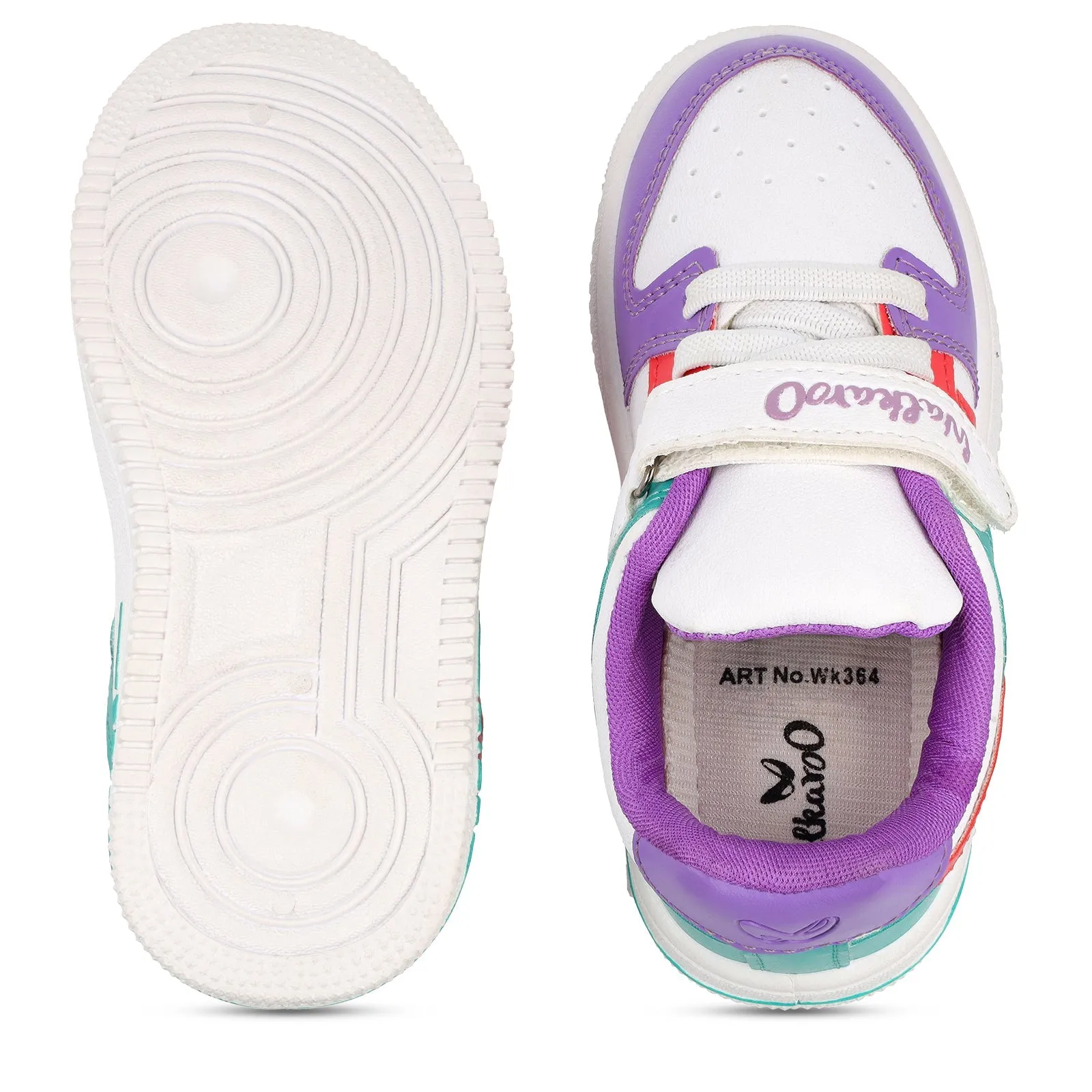 Walkaroo Kids Shoe - WK364 White Purple