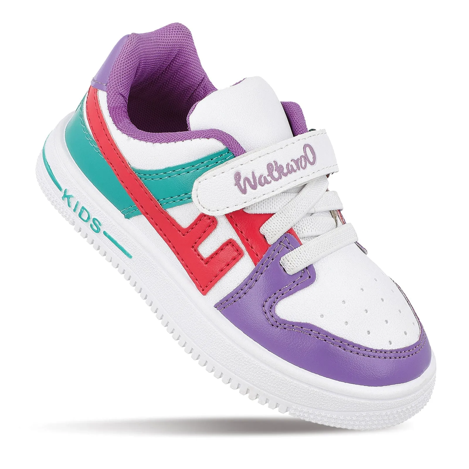 Walkaroo Kids Shoe - WK364 White Purple