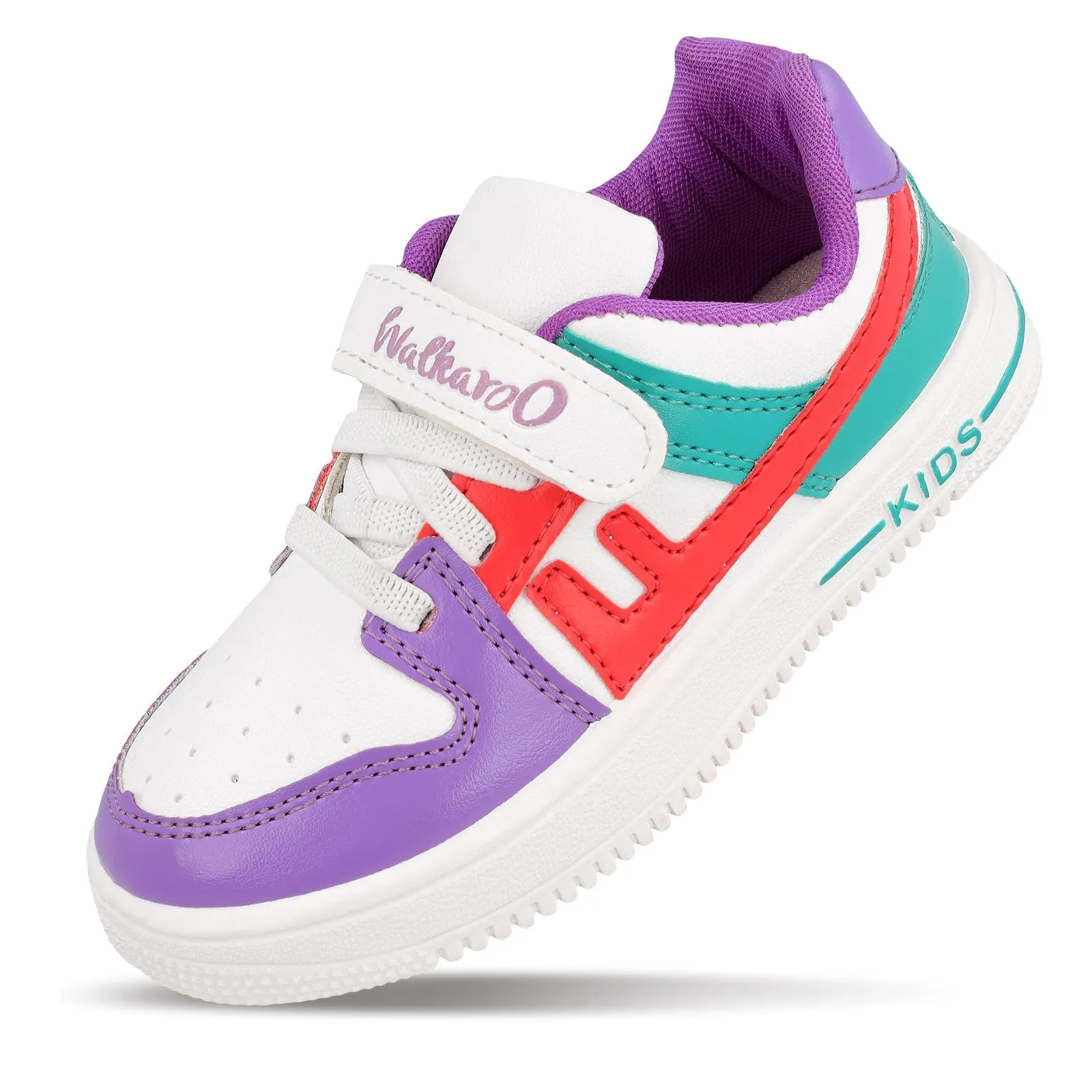 Walkaroo Kids Shoe - WK364 White Purple