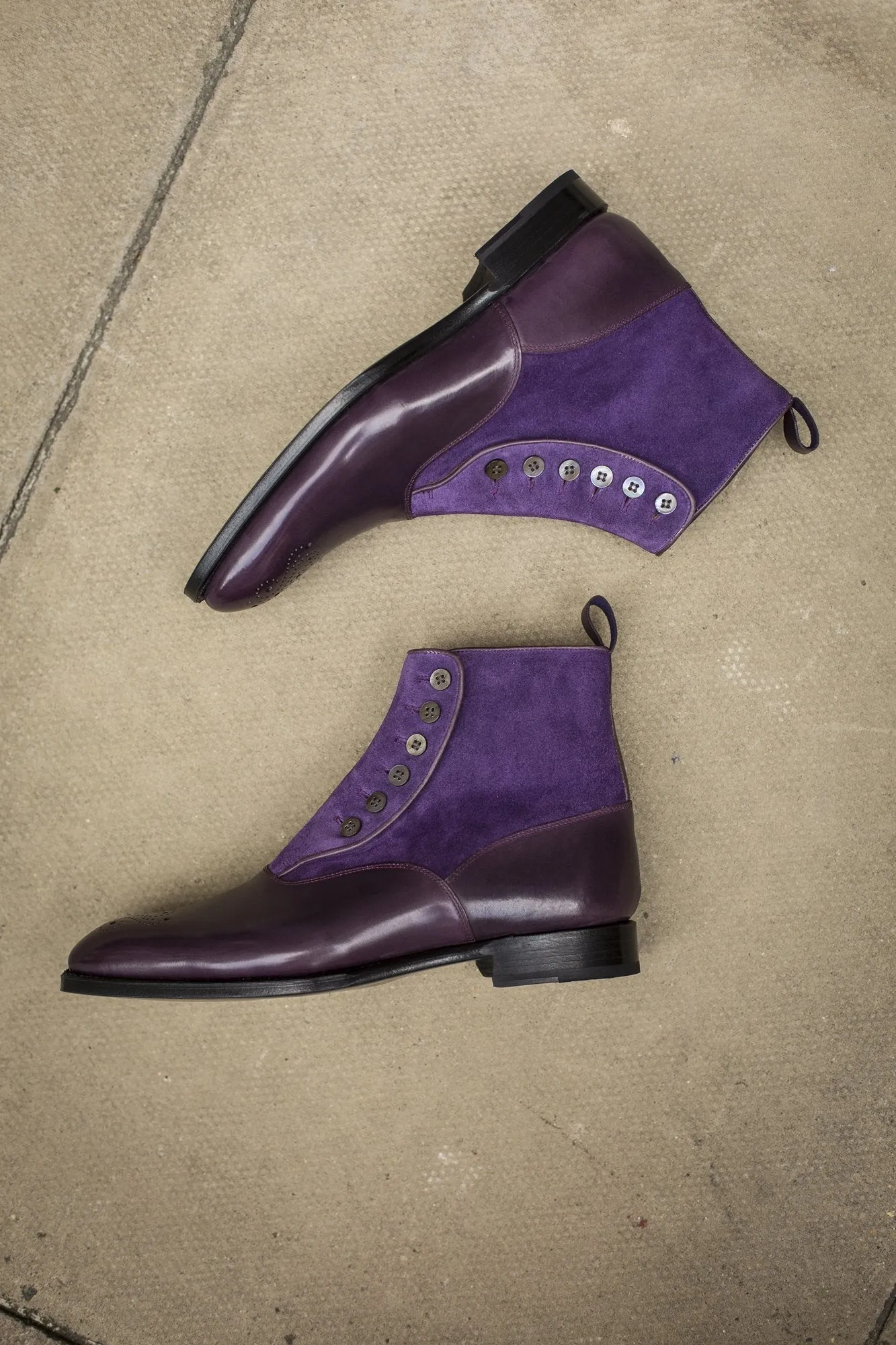 Westlake - MTO - Dark Purple Calf / Purple Suede - NGT Last - Single Leather Sole