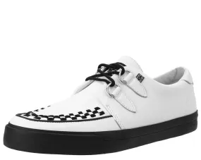 White Leather D-Ring Sneaker