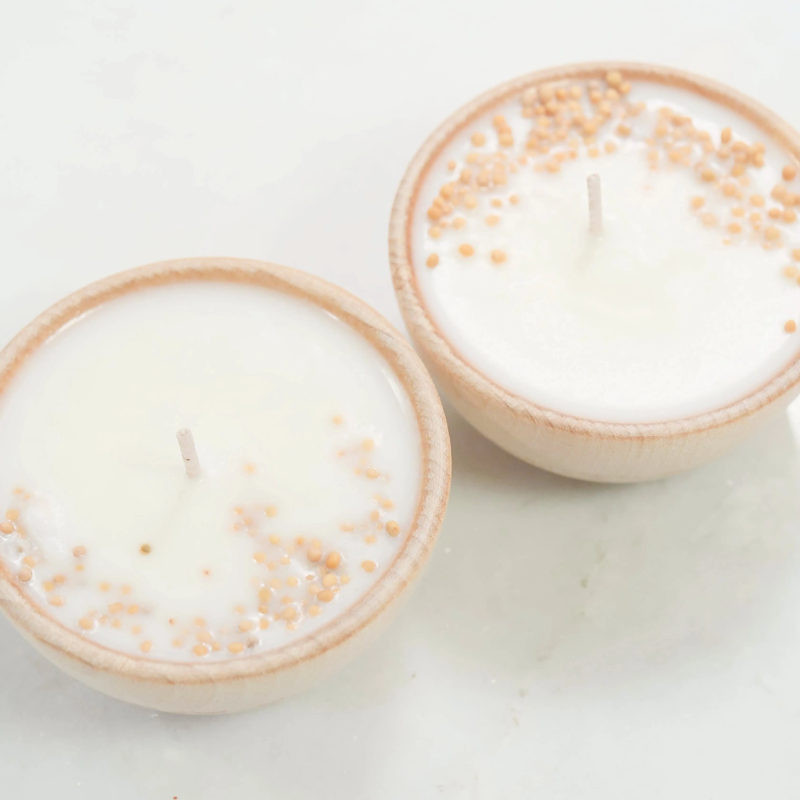 Wooden Candle Herb & Essential Oil Soy Set of 5