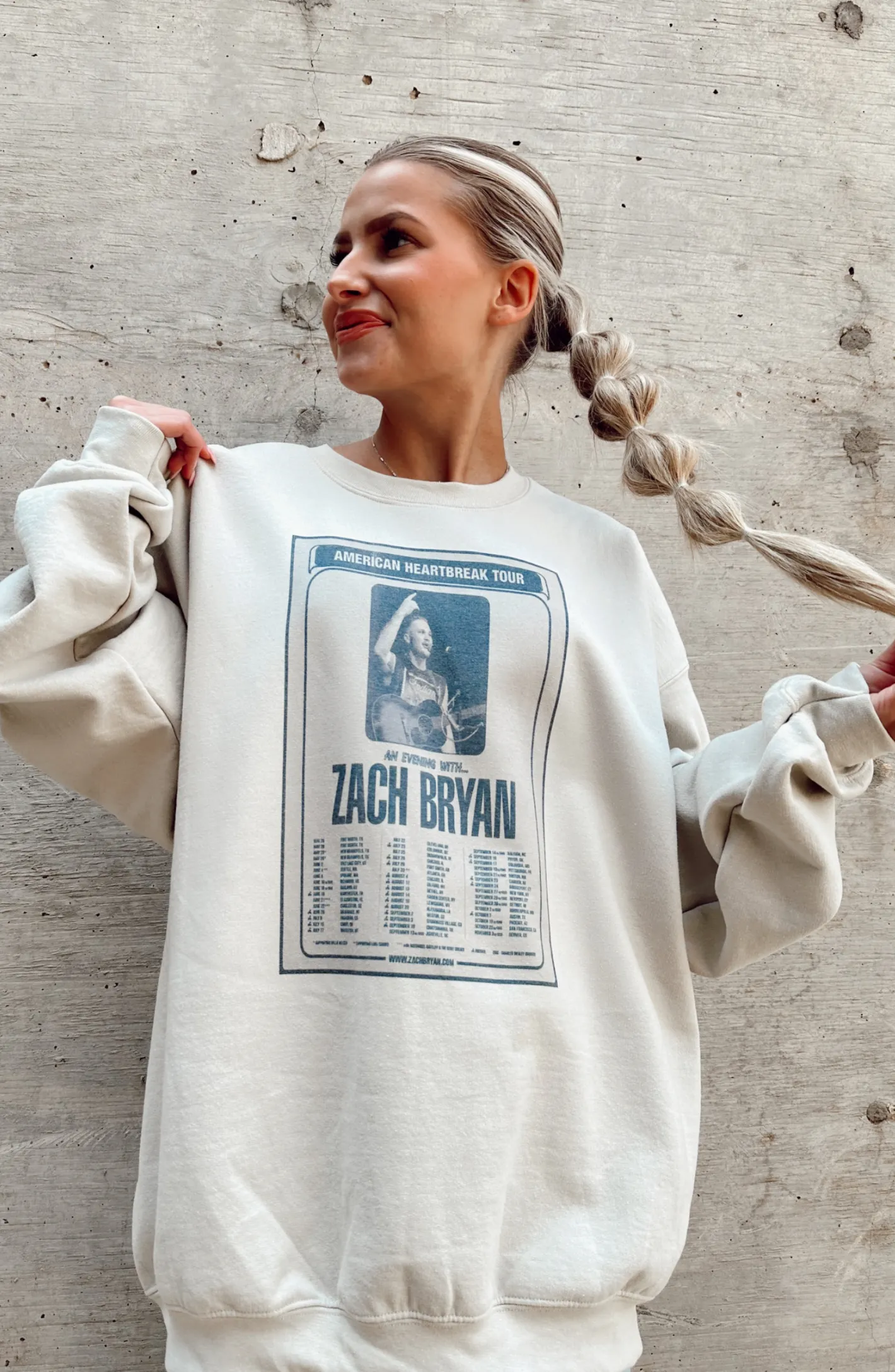 Zach Bryan Tour Date Graphic Sweatshirt